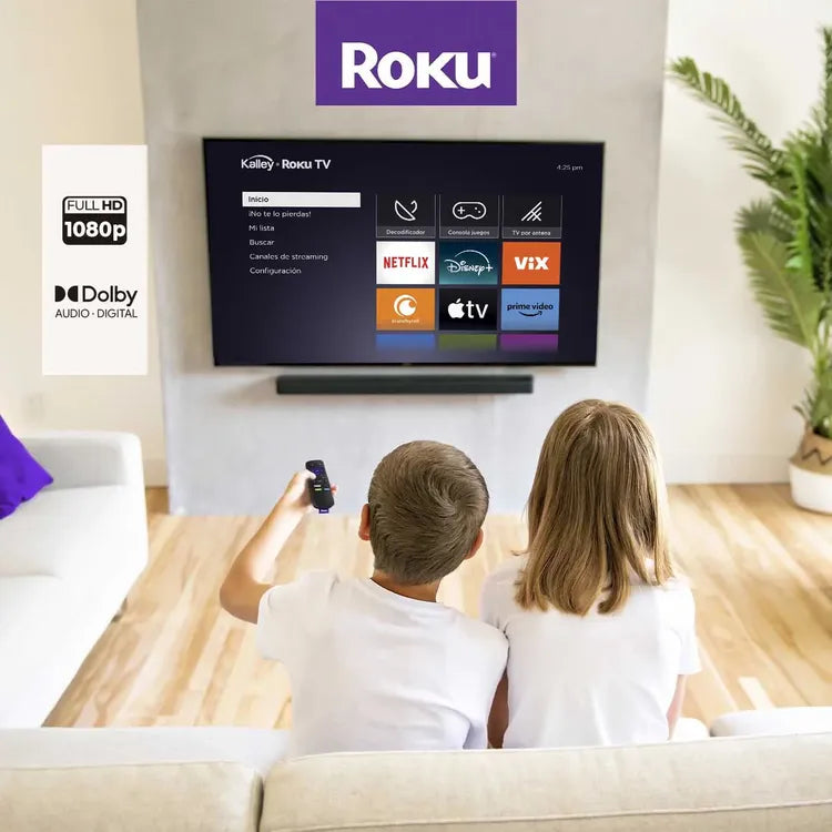 TV KALLEY 43" Pulgadas 109 cm K-RTV43FHD Smart TV Roku TV